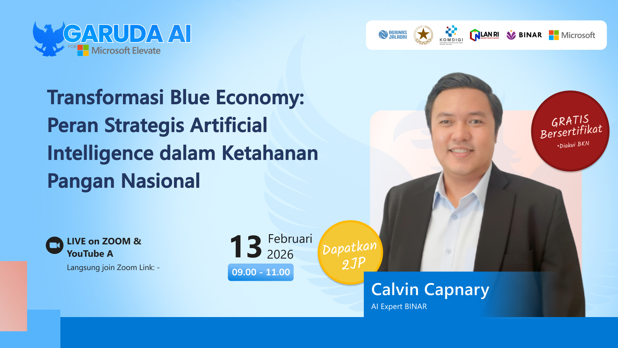 Agrinas Jaladri x BINAR: Transformasi Blue Economy:  Peran Strategis Artificial Intelligence dalam Ketahanan Pangan Nasional