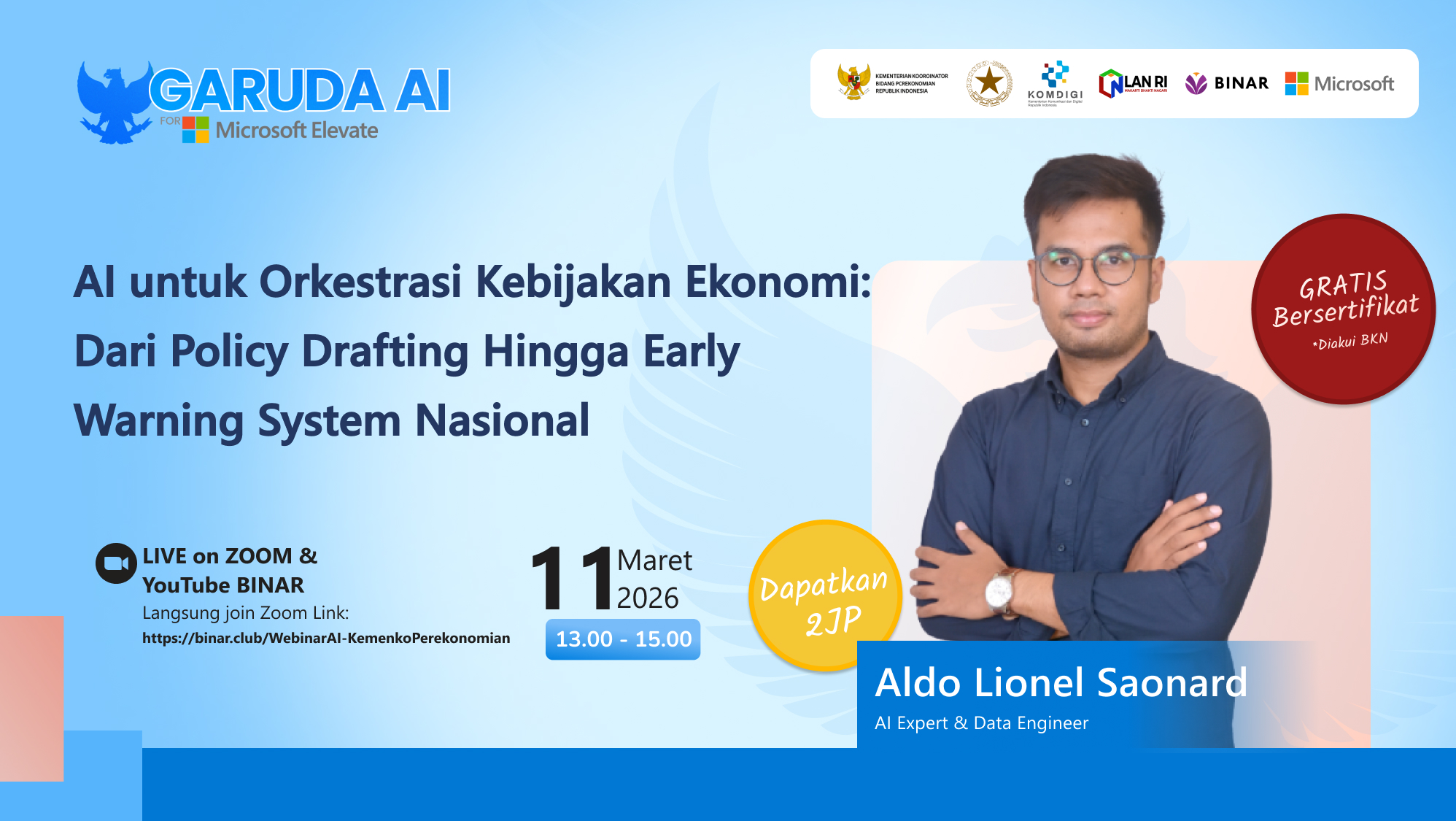 KEMENKO PEREKONOMIANxBINAR: AI untuk Orkestrasi Kebijakan Ekonomi: Dari Policy Drafting hingga Early Warning System Nasional