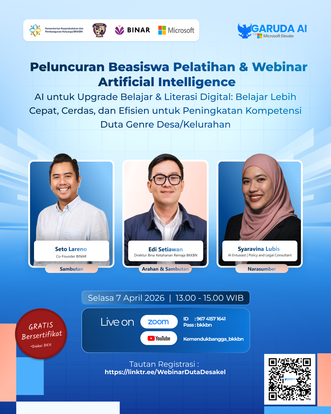 BKKBNxBINAR: AI untuk Upgrade Belajar & Literasi Digital: Belajar Lebih Cepat, Cerdas, dan Efisien