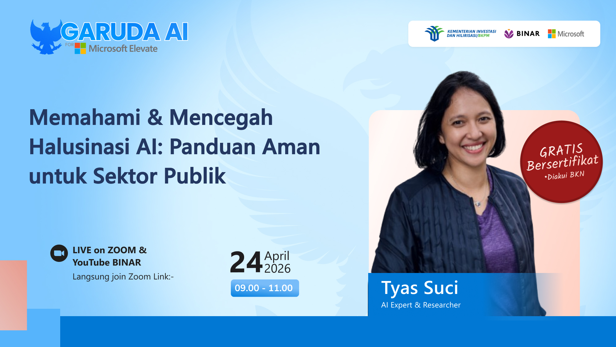 BKPMxBINAR: Memahami & Mencegah Halusinasi AI: Panduan Aman untuk Sektor Publik