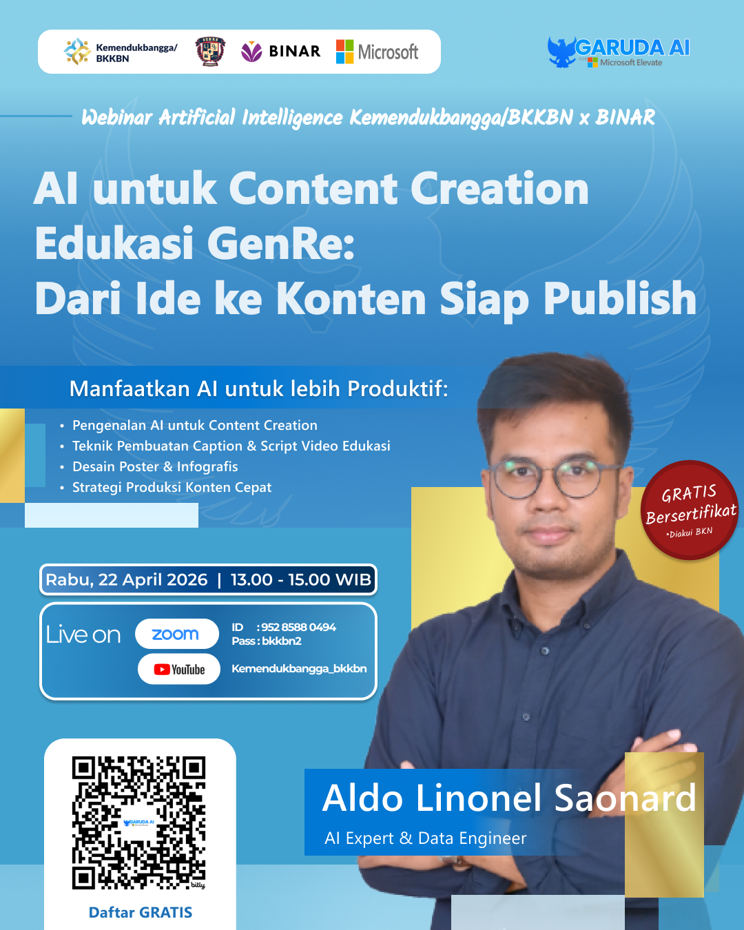 BKKBNxBINAR: AI untuk Content Creation Edukasi GenRe: Dari Ide ke Konten Siap Publish
