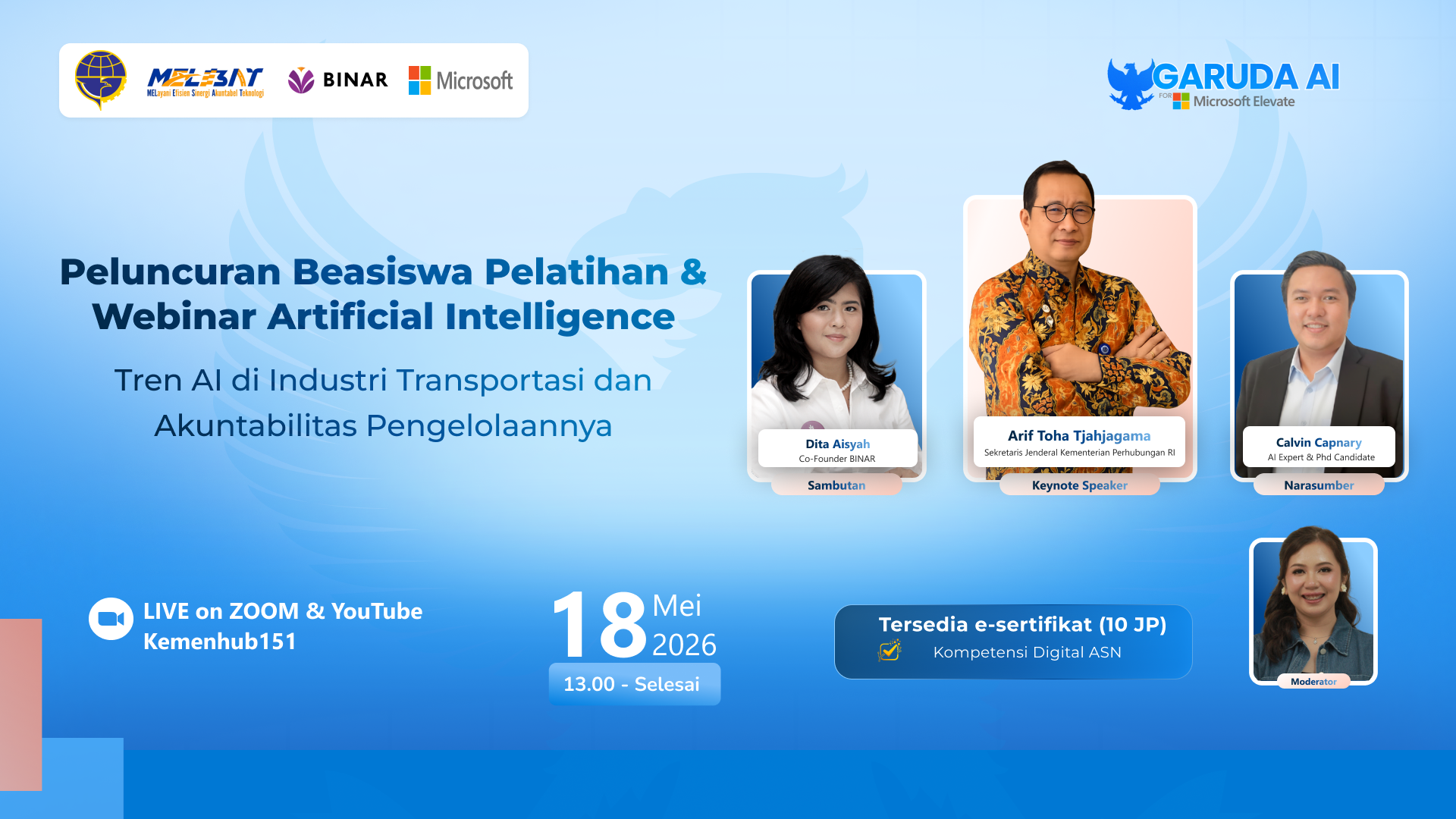 Kemenhub x Binar - Tren AI di Industri Transportasi dan Akuntabilitas Pengelolaannya