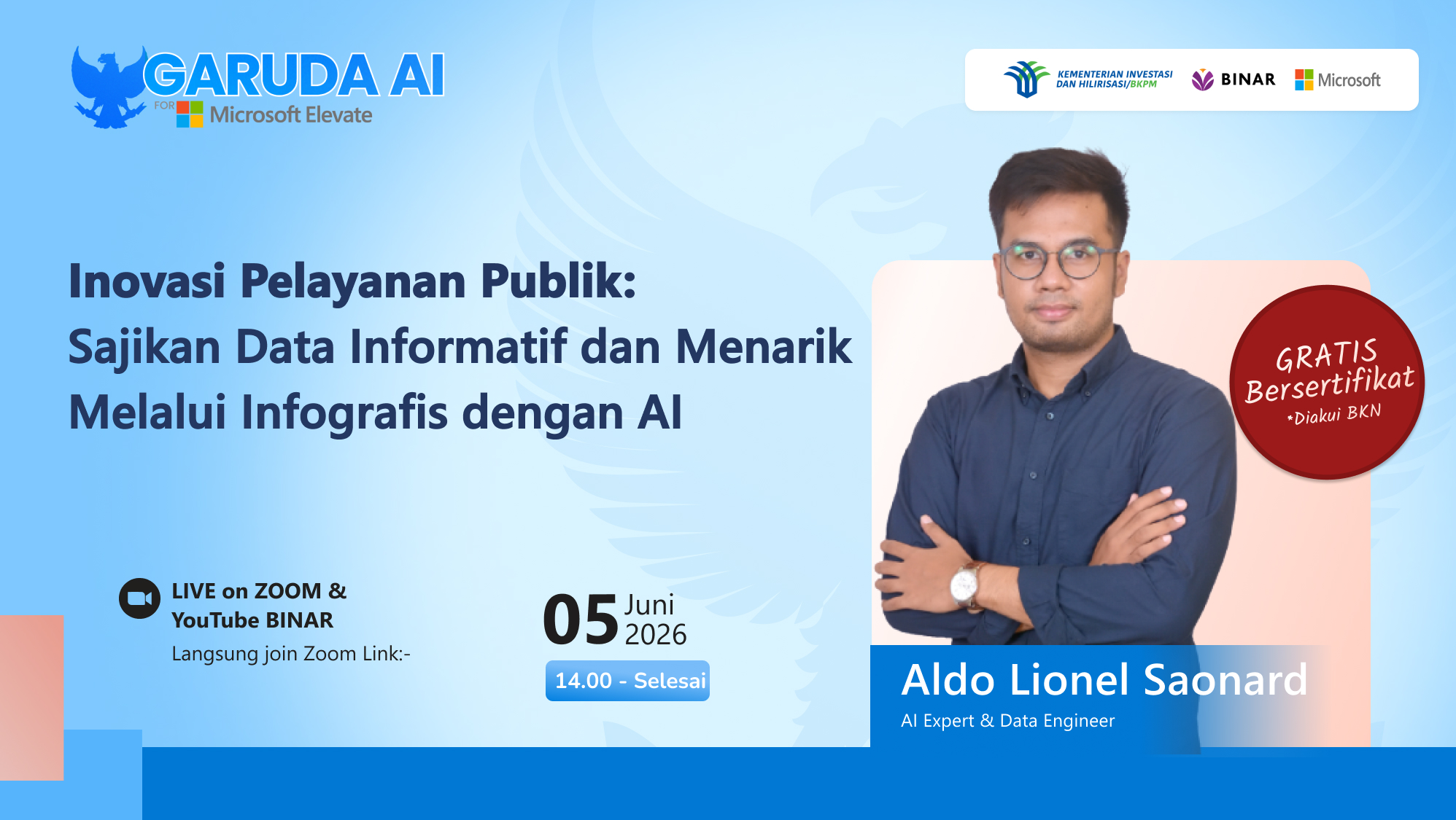 BINAR x BKPM 6 - Inovasi Pelayanan Publik: Sajikan Data Informatif dan Menarik Melalui Infografis dengan AI