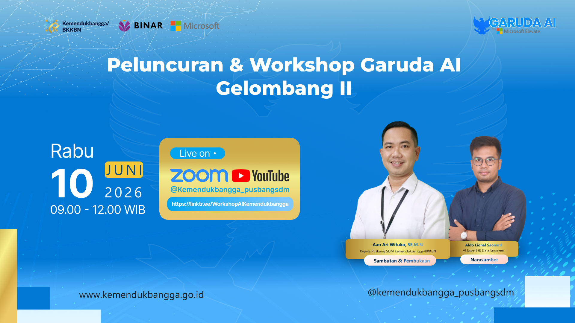 BINARxKemendukbangga/BKKBN Gelombang 2:Peluncuran & Workshop Garuda AI