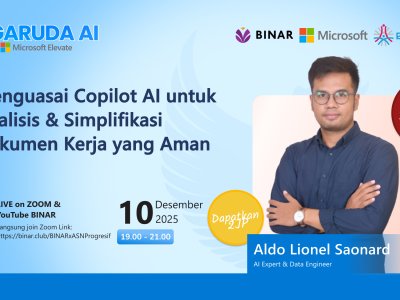 Webinar AI BINARxASN Progresif: Menguasai Copilot AI untuk Analisis & Simplifikasi Dokumen Kerja yang Aman